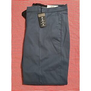 Alfani Mens AlfaTech Stretch Flat Front Dress Pants Slate Gray 38W 30L